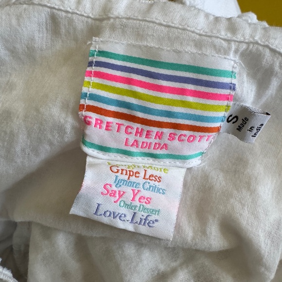 Gretchen Scott White Eyelet Little Bo Peep Shirt Dress Size Small - Picture 7 of 8